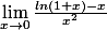 \lim_{x\rightarrow 0}{\frac{ln(1+x)-x}{x^2}}